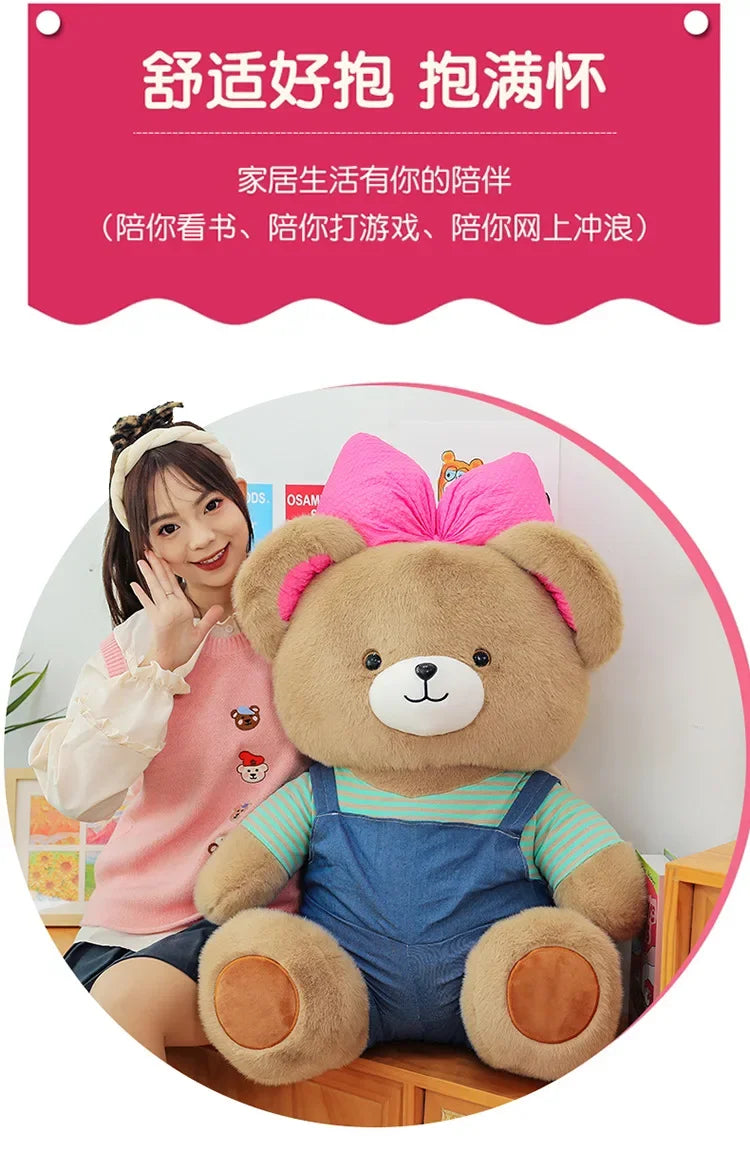 Cute Classic Butterfly Feifei Bear Plush Toys Kawaii Bow Tie Bear Plushie Pillow Stuffed Soft Dolls for Kids Girls Lover Gifts