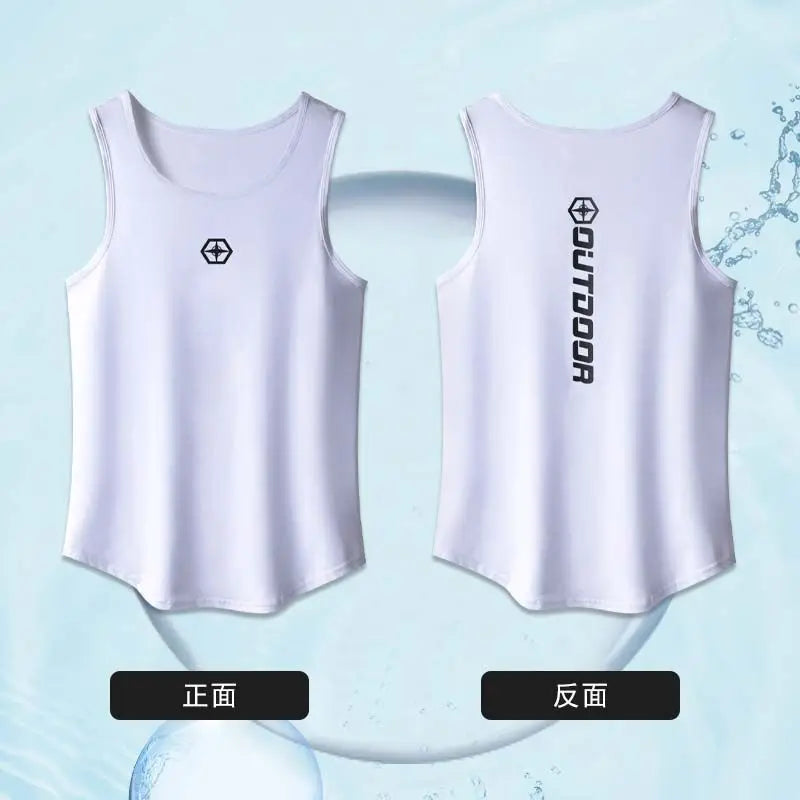 Men’s Summer Sport Suit Two-Piece Set Vest & Shorts Quick Drying Mesh Ventilation Fitness Running Tracksuit