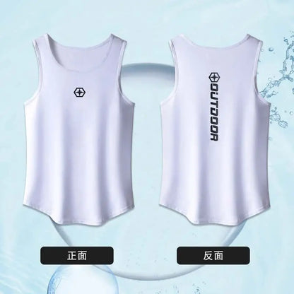 Men’s Summer Sport Suit Two-Piece Set Vest & Shorts Quick Drying Mesh Ventilation Fitness Running Tracksuit