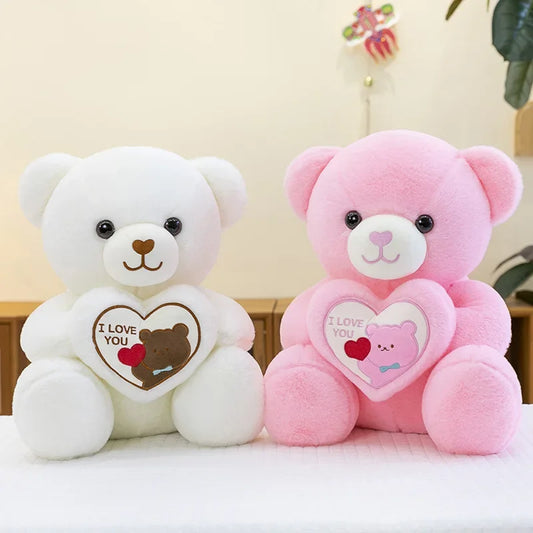 Kawaii 45cm LOVE Plush Toy Bear Stuffed Animals Doll Decoration Birthday Gifts Soft Pillow Dolls Grilfriend Girls Wife Kids Gift