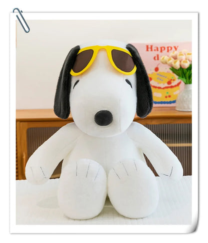 Anime Snoopy Plush Doll Big Ears Dog Plush Toy Cute Children's Doll Gift Snoopy Wearing Sunglasses