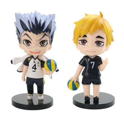 8Pcs/1Set Haikyuu Figure Oikawa Tooru Model Q version Hinata Shoyo Toy Kei Tsukishima Gift Collection Tadashi Yamaguchi PVC