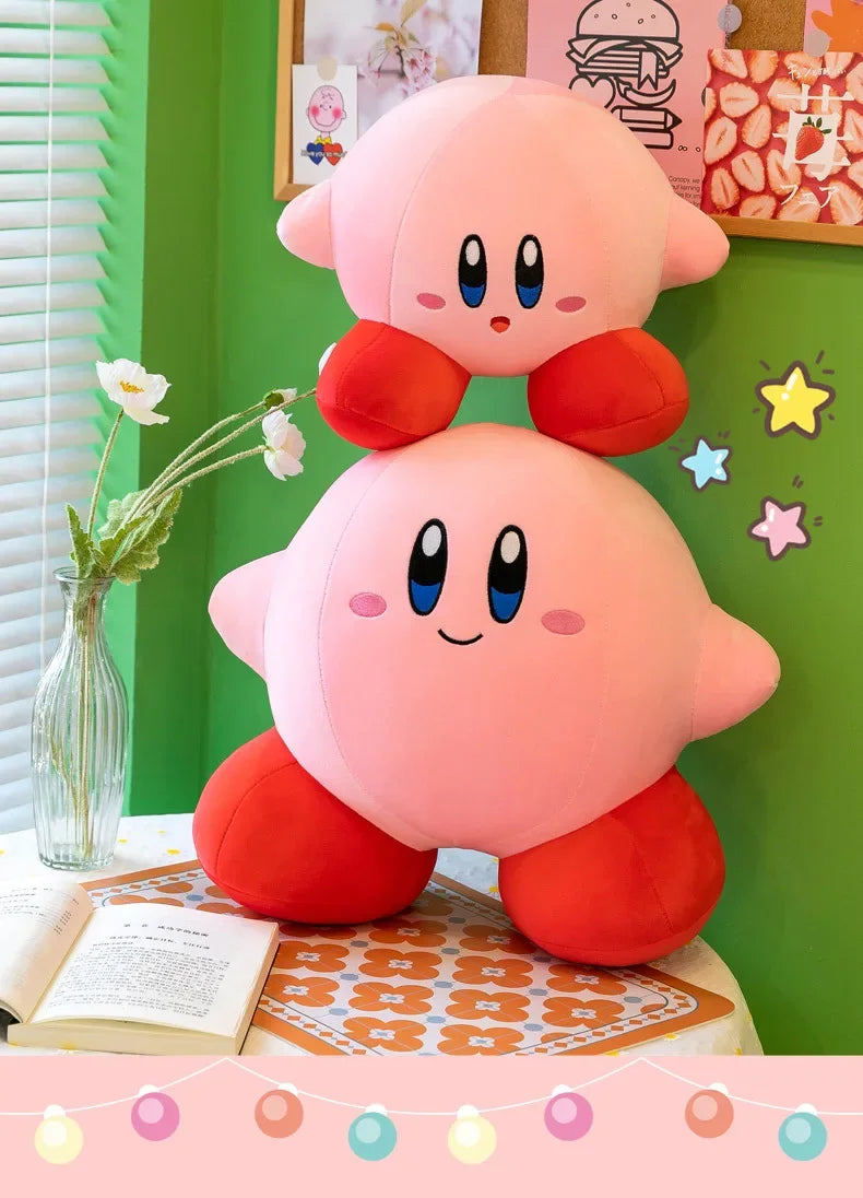 50cm Big Size Kirby Anime Plush Stuffed Doll Pink Plushies Pillow Room Decorated with Kawaii Peluche Children's Holiday Gifts