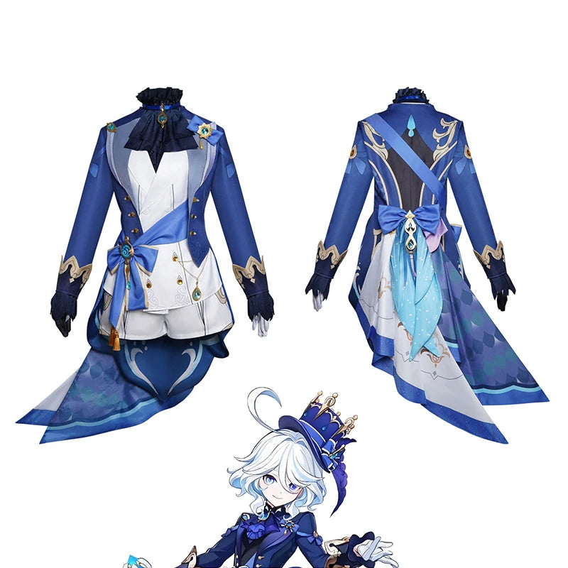 Genshin Impact Furina Cosplay Costume Set Polyester