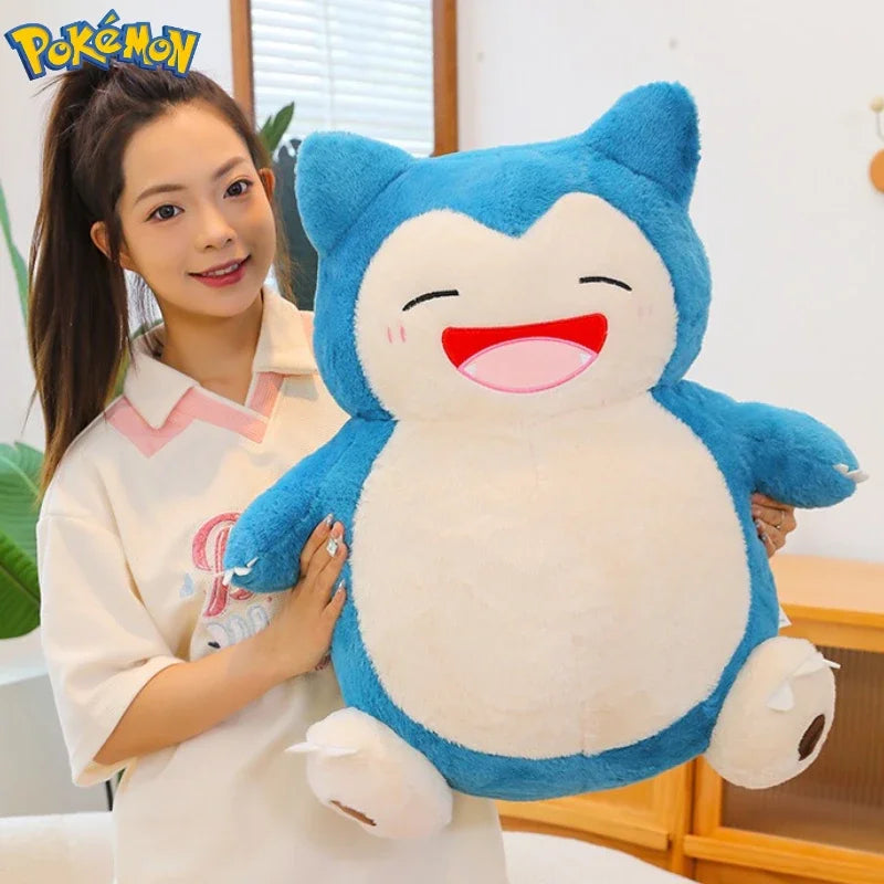 85/100CM Big Size Snorlax Plushie Pokemon Cartoon Anime Peluche Kawaii Stuffed Cushion Comfortable Soft Doll Children Toy Gift