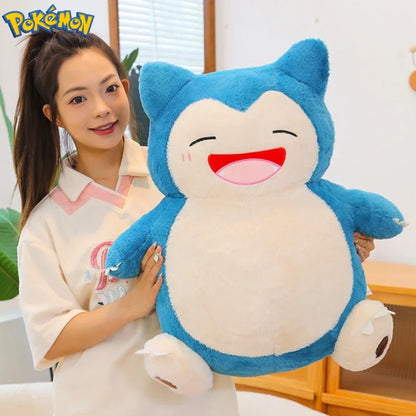 85/100CM Big Size Snorlax Plushie Pokemon Cartoon Anime Peluche Kawaii Stuffed Cushion Comfortable Soft Doll Children Toy Gift