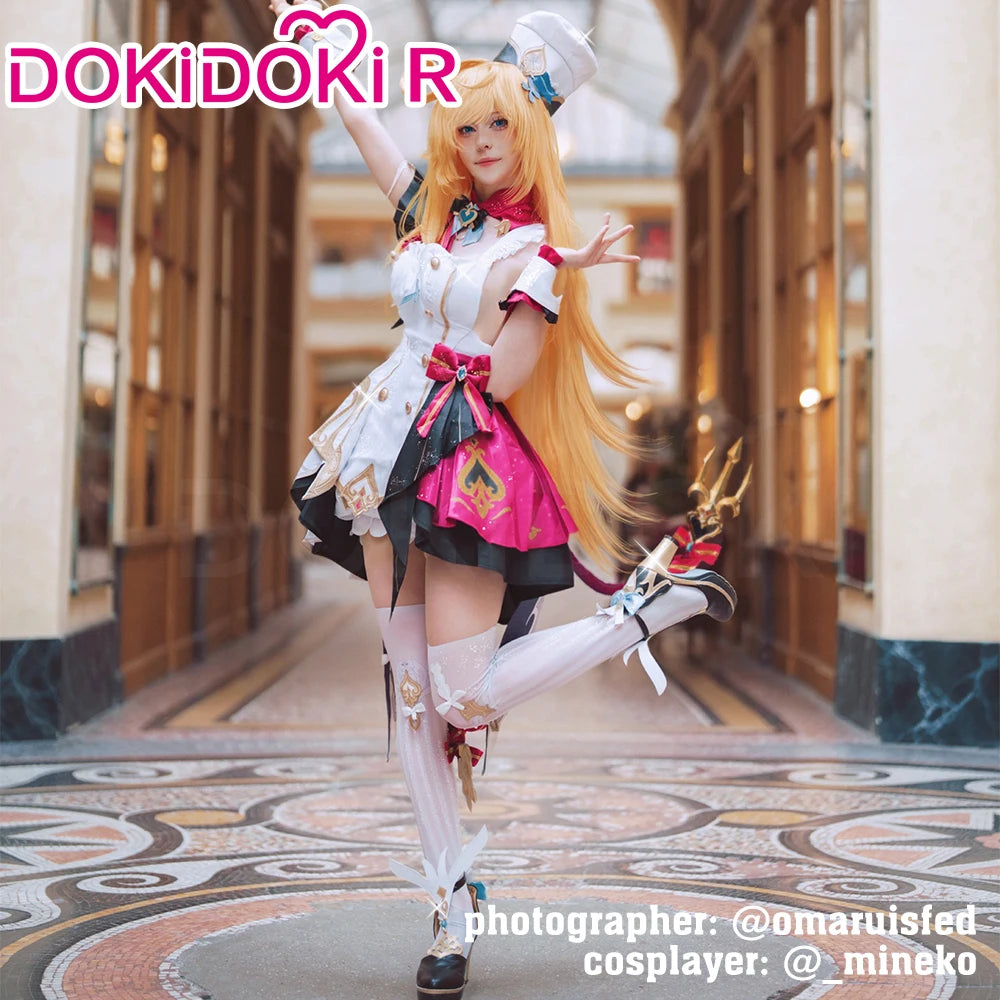 IN STOCK Escoffier Cosplay Costume Game Genshin Impact【XS-3XL】DokiDoki-R Fontaine Escoffier Plus Size Halloween