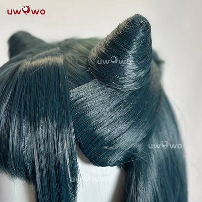 UWOWO Maomao Wig Anime The Apothecaryy Diaries Maomao Frog Green Hanfu Style Hunt Cosplay Wig Long Dark Green Wig New suit