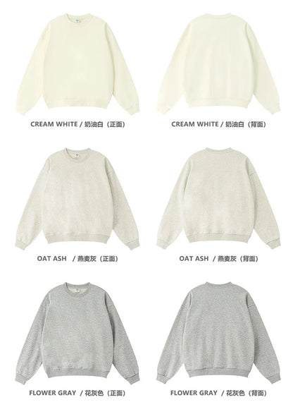 ZODF Fashion Autumn Men Solid 360gsm Sweatshirt Unisex Solid Loose Sport O Neck Pullovers Brand Clothes HY0938