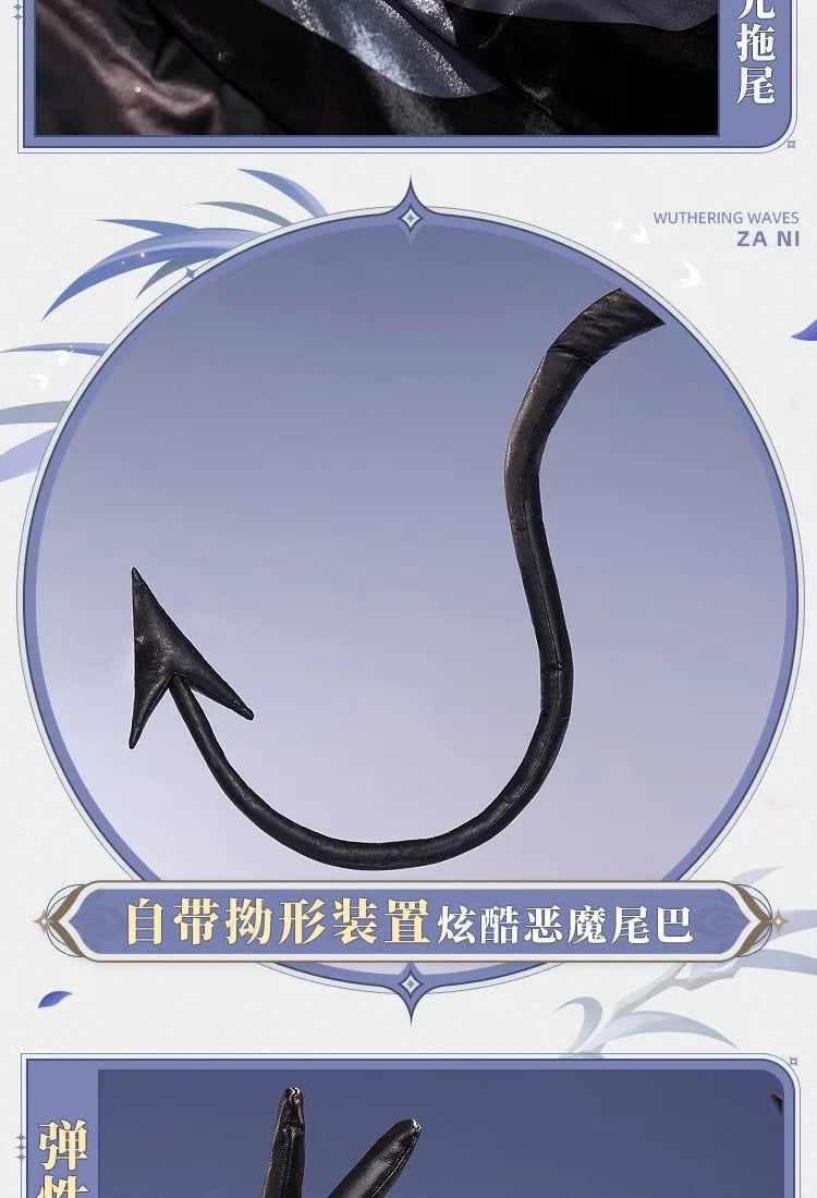 Wuthering Waves Zani Cosplay Costume Wig Uniform Metal Props Montelli Family Averardo Bank Ragunna Rinascita Halloween for Women