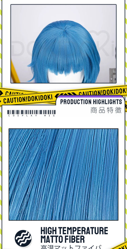 IN STOCK Jinxx Wig Game DokiDoki-R Women 38cm Hair Jinxx Cosplay Mask Tattoo Necklace Nails Bun Wig Luminous Ball Free Cap