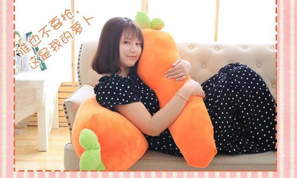 90/110cmKawaii Simulation Carrot Plush pillow toy Cute Soft Stuffed Vegetable Carrot Pillow Doll for Kids girl boy birthday Gift