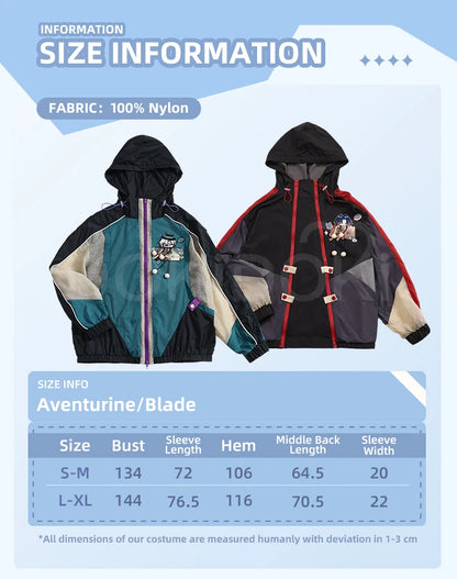 Aventurine Blade Robin Firefly Sparkle Feixiao Doujin Cosplay Costume Game Honkai: Star Rail DokiDoki-SR HSR Sunscreen Jacket