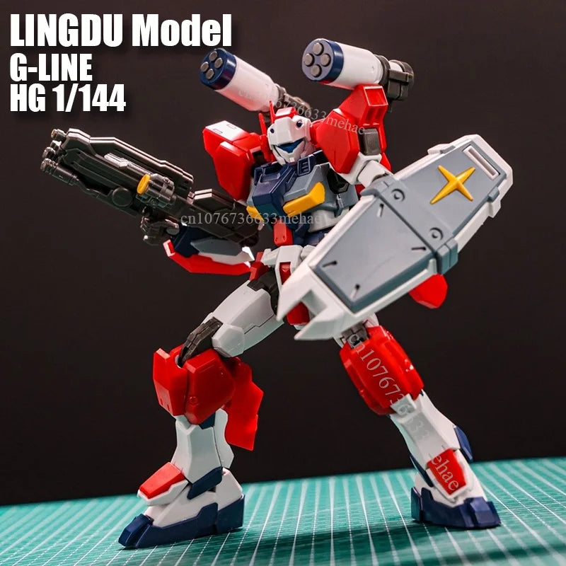 In Stock LINGDU Model G-LINE HG 1/144 PB RX-81LA G Line Light Armor Assembly Model Kit Toy Action Figures Plastic Model Kits