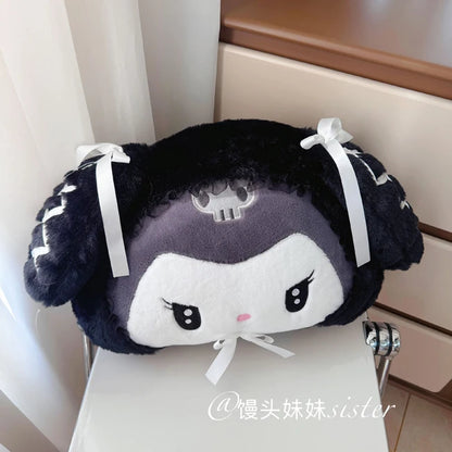 Sanrio Lolita My Melody Headrest Back Cushion Car Seat Belt Cover Stuffed Anime Kuromi Cuddly Pillow Plushies Xmas Gifts Girl