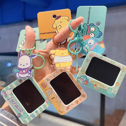 Genuine Sanrio Hello Kitty Kuromi Melody Pachacoo Cinnamoroll Hangyodon Gudetama Writ Boar Graffiti Toy Keychain Birthday Gift