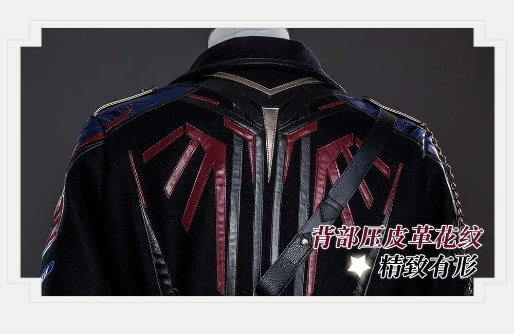 iCoser Love and Deepspace Caleb Cosplay Costume Wig Farspace Colonel Uniform Trench Hat Halloween Party Women Men Carnival Props