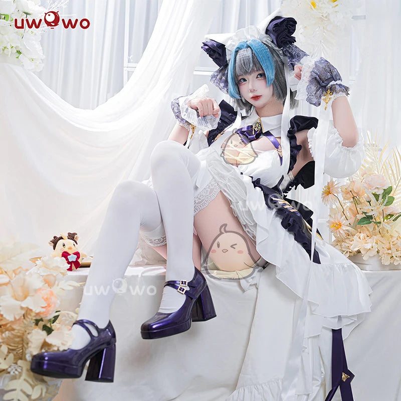 IN STOCK UWOWO Cheshire Cosplay Game Azurr Lanee Cheshire Default Cosplay Costume New outfit Halloween Costume
