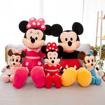 35-100cm Disney Couples Mickey Mouse Minnie Kawaii Plush Toys Children Gifts Plush Toys Doll Birthday Gift For Girlfriend Girls