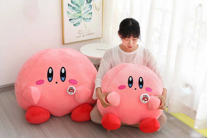 60cm Big Size Kirby Kawaii Cartoon Anime Plush Stuffed Doll Room Plushies Pillow Ornaments Cute Peluche Children's Holiday Gifts