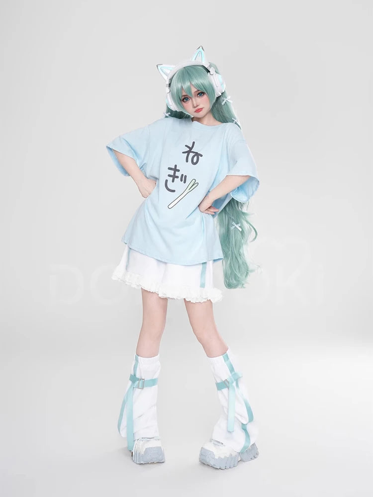 Rinn Mikuu Cosplay Costume DokiDoki-R Mikku Rinn Cosplay Women Cute Black Green Costume Set Mikuu Rinn Cosplay