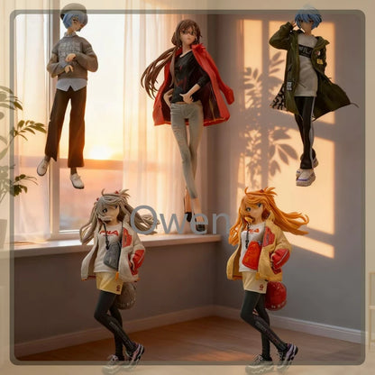 Anime NEON GENESIS EVANGELION Ayanami Rei Figurine Asuka Langley Soryu Action Figure PVC Stance Statue Collection Model Toy Gift