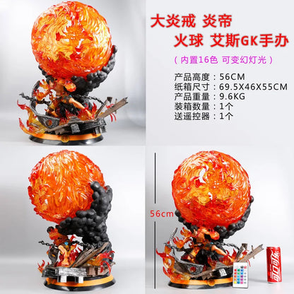 One Piece Great Flame Ring Statue Portgas·D· Ace Model Boxed Glowing 16 Colors Figure Collectible Toys & Hobbies Action Figures