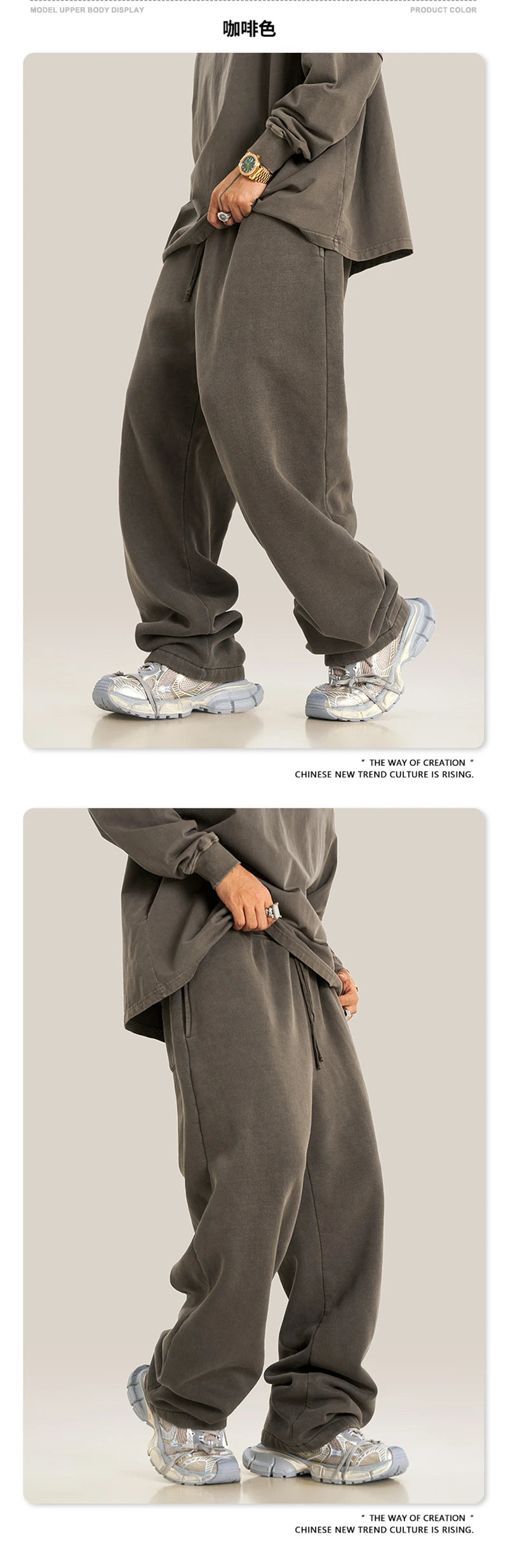 ZODF Retro 2025 Winter Washed Fleece Straight Pants For Men Unisex Loose 360gsm Knitted Warm Soft Trousers Brand Clothes HY0869