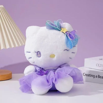 Aoger 20cm Kawaii Purple Cinnamoroll Pochacco Melody Kuromi Hello Kitty Stuffed Animals Plush Toy Cartoon Doll Pillow Girls Gift