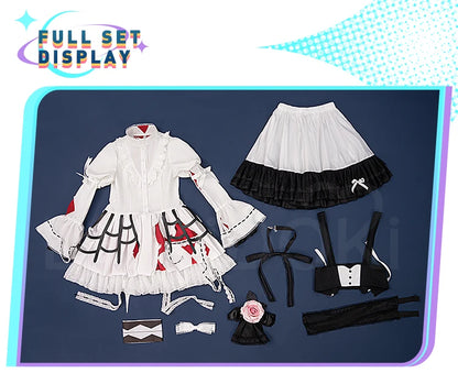 IN STOCK Akiyamaa Mizuki Mikuu Cosplay Costume Game Cosplay【XS-2XL】DokiDoki-R Women White Lolita Dress Mizu5 Cosplay Plus Size