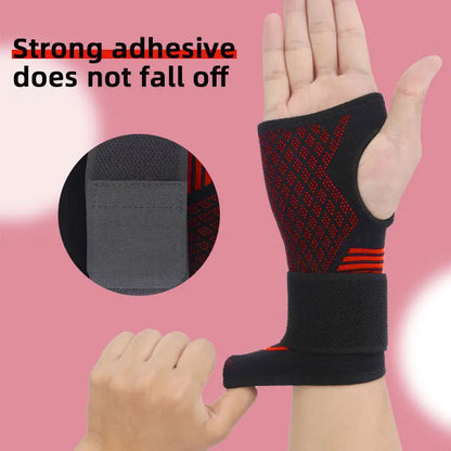 1pc Palm Guard Strap Adjustable Wrist Protector Knitted Nylon Breathable Palm Protection Gloves Fitness Sports Protective Gear