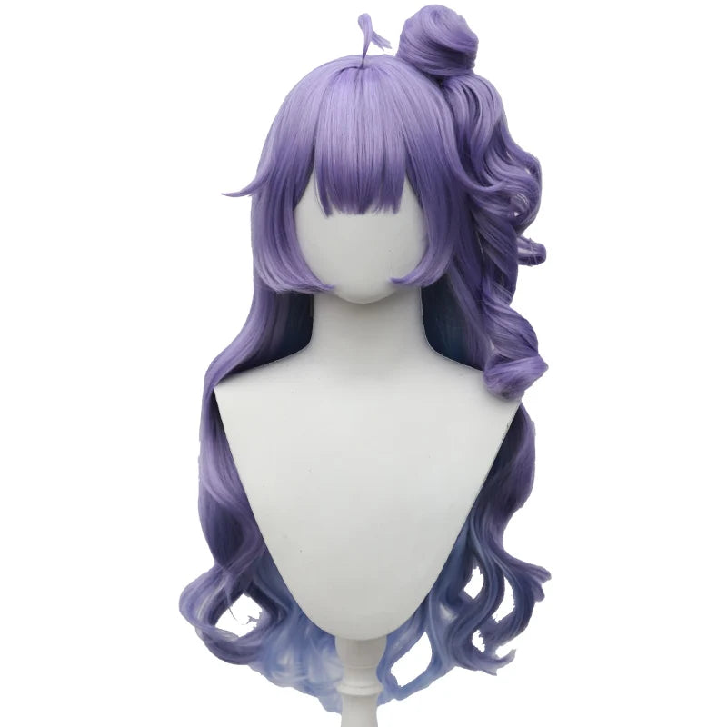 UWOWO Unicorn Wig Game Azurr Lanee Unicorn (Retrofit) Cosplay Wig Women Long Hair With Ponytail Purple Wig Hair