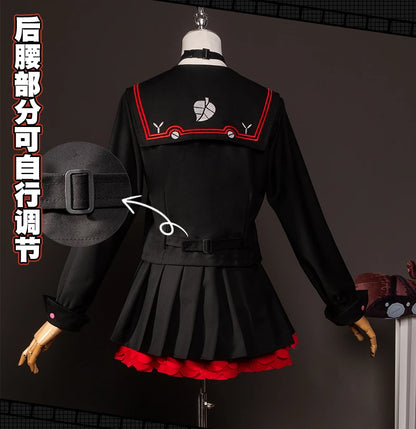 Zenless Zone Zero Ukinami Yuzuha Cosplay Costume Wig Skirt Sweater Uniform Headwear Spook Shack Halloween Party for Women Girls