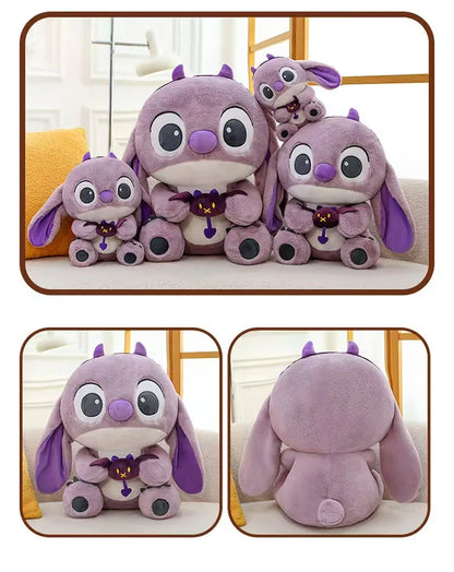 30CM-80CM Lilo & Stitch New Disney Plush Toy Cartoon Scrump Stuffed Doll Soft Anime Pillow Souvenir Kawaii Birthday Gift