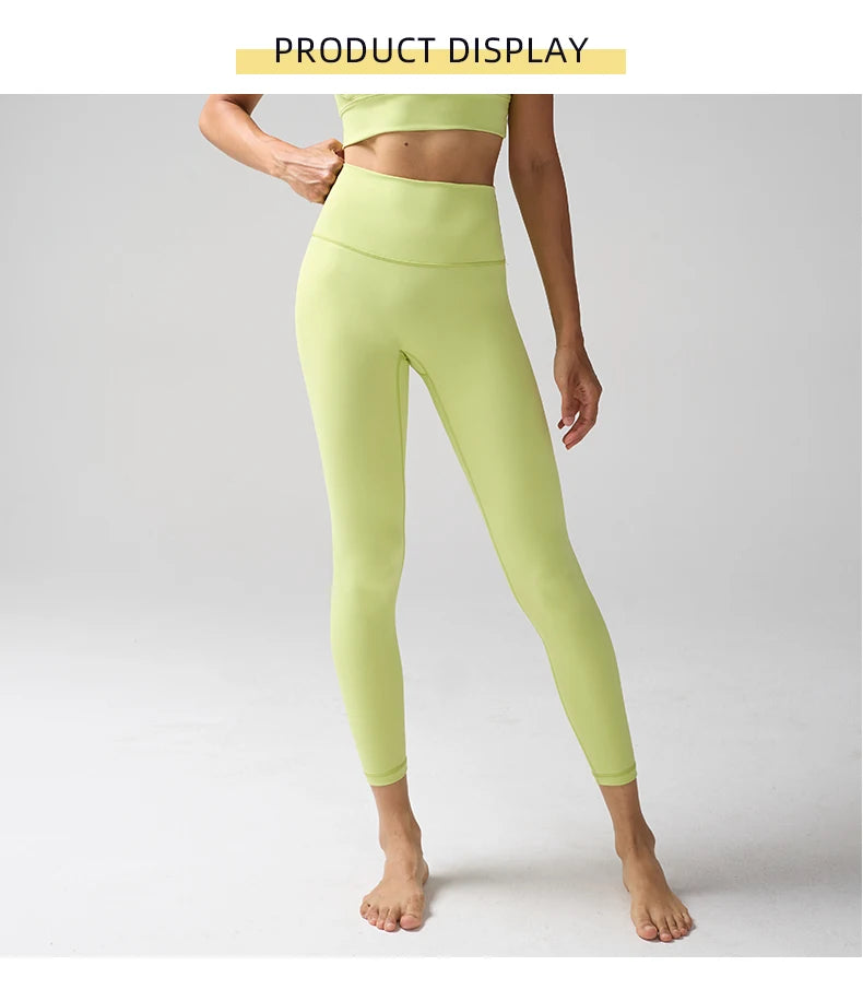 High Waist Naked Feeling Leggings for Women – Fitness Running Yoga Gym and Casual Workout Tight Pants