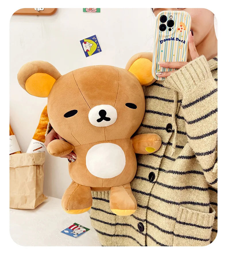 Hot 60cm Cute Plush Teddy Bear for Kids Birthday Xmas Gift Soft Snuggle Toy Stuffed Animal Cute Kuma Doll for Girls Hug Pillow