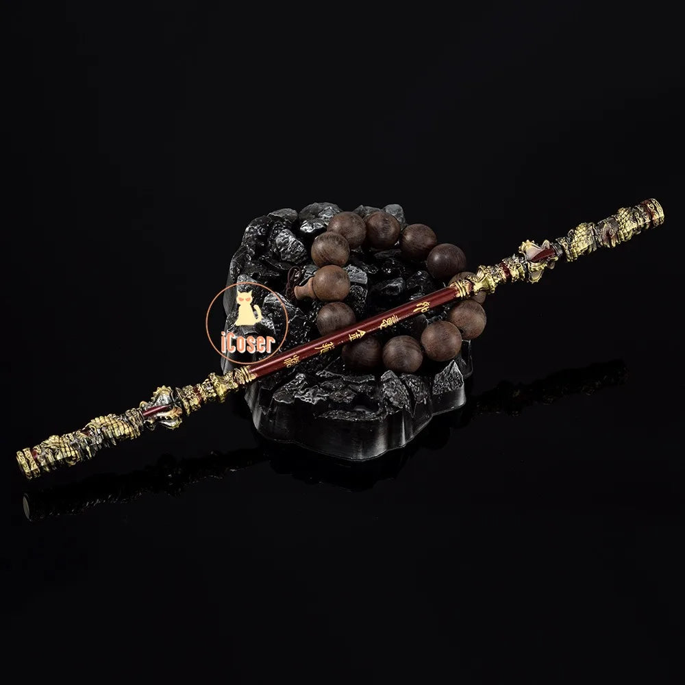 Black Myth Wukong Sun Wukong Golden Cudgel Monkey King Weapon Cosplay 35CM Metal Props Accessory for Boys Kids Birthday Gifts