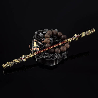 Black Myth Wukong Sun Wukong Golden Cudgel Monkey King Weapon Cosplay 35CM Metal Props Accessory for Boys Kids Birthday Gifts