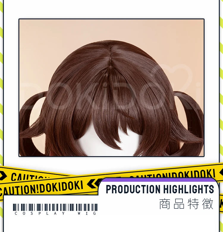 IN STOCK Yumemizuki Mizuki Hutao Wig Game Genshin Impact DokiDoki 95cm Long Wig Hu Tao Lantern Rite Free Cap Yumemizuki Ears Fan