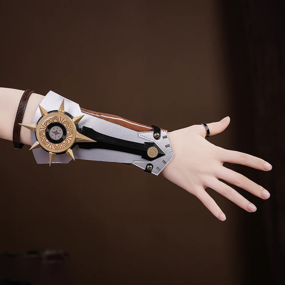 Wuthering Waves Augusta Cosplay Costume Wig Dress Uniform Headwear Earrings Christmas Halloween Party for Women Girls Role Play