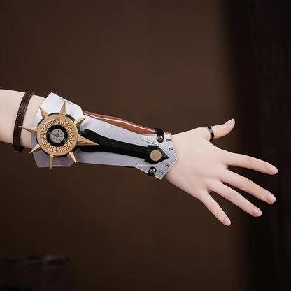 Wuthering Waves Augusta Cosplay Costume Wig Dress Uniform Headwear Earrings Christmas Halloween Party for Women Girls Role Play