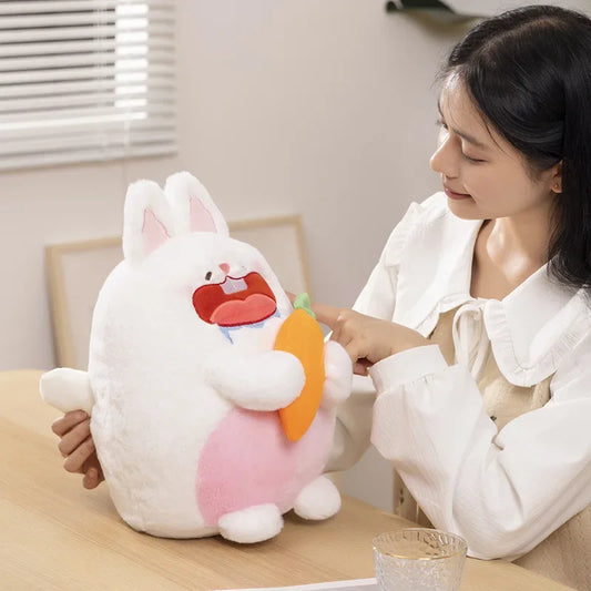 Cute Little Cat and Little Rabbit Pillow Doll Funny Cloth Doll Girl Sleeping Doll Gift Plush Toy Plush Pillow Children's Gift