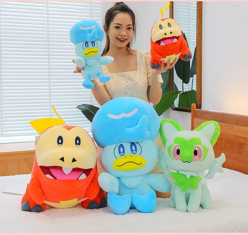 Pokemon Plushie Toys Sprigatito Quaxly Fuecoco Pokémon Scarlet and Violet Anime Plush Stuffed Dolls Christmas Gift for Childrens
