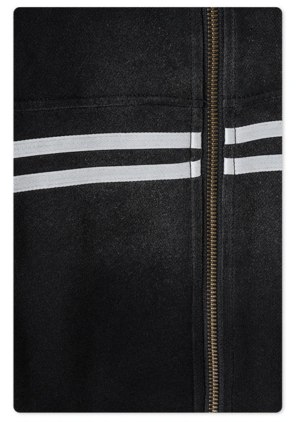 ZODF Retro 2024 Winter Men Zipper Fleece Hoodies Unisex Oversized Washed 360gsm Sport Knitted Hooded Coat HY0905