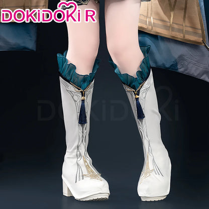 Flowing Clouds Embrace Breeze Heroine Cosplay Costume Game Love and Deepspace DokiDoki-R Women White Dress Lishen Zayne Cosplay