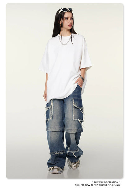 ZODF 2024 Heavy-Weight 345gsm Basic Solid T-Shirts For Men Unisex Women Summer Loose 100% Cotton T Shirt Brand Clothes HY0771