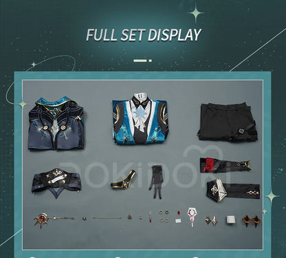 【Ready for Ship】 Anaxa Cosplay Costume Game Honkai: Star Rail DokiDoki-SR HSR Men Costume Anaxa Cosplay Wig Metal Accessory
