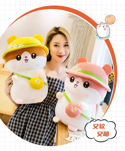 Hot 45-65cm Kawaii Hamster Plush Toy Big Size Cute Soft Stuffed Animals Sofa Pillow Plush Doll High-quality Kids Briday Gifts