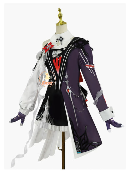 Honkai Star Rail Evernight March 7th Cosplay Costume Dress Earrings Mysterious Foreign Guest Halloween Party for Women Carnival