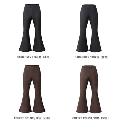 ZODF Women 2025 Autumn Sport Style Flared Pants Girls Female Mousse Muscle Sole Slimming Micro Yoga Trousers HY1095